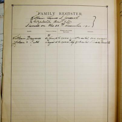 MURDOCH William James and Elizabeth DU TOIT, married 1911