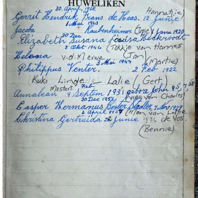 HAYCOCK Johannes Gerhardus Henderick gebore 1890 en Dorothea MAREE gebore 1892 getroud 1914