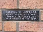 LIEFELDT Aubrey W. 1892-1984 & Dorothy E. 1895-1984