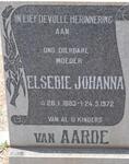 AARDE Elsebie Johanna, van 1883-1972