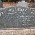 ROTHMAN John 1884-1958