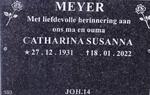 MEYER Catharina Susanna 1931-2022