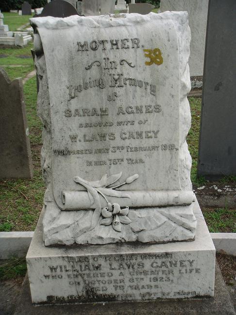 CANEY William Laws -1923 & Sarah Agnes -1919