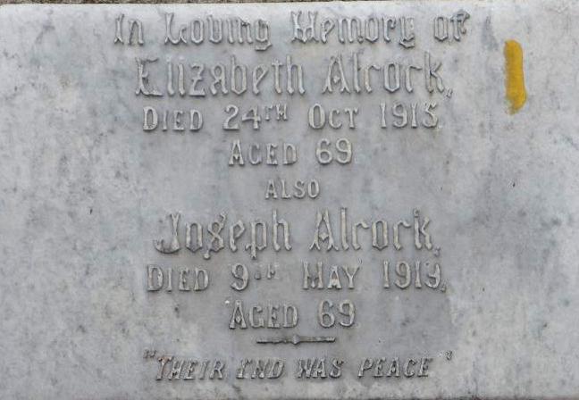 ALCOCK Joseph -1919 & Elizabeth -1915