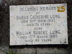 LONG William Robert -1935 & Sarah Catherine -1927