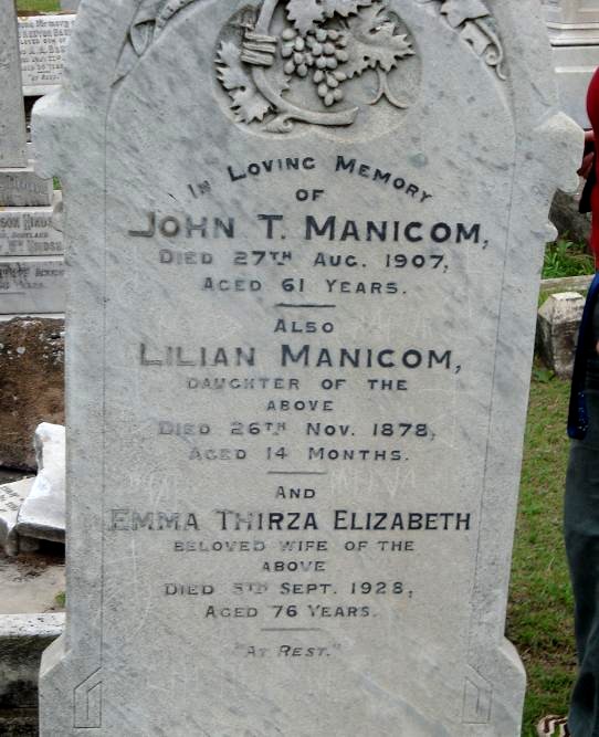 MANICOM John T. -1907 & Emma Thirza -1928 :: MANICOM Lilian -1878