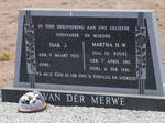 MERWE Isak J., van der 1923- & Martha H.W. LE ROUX 1911-1981