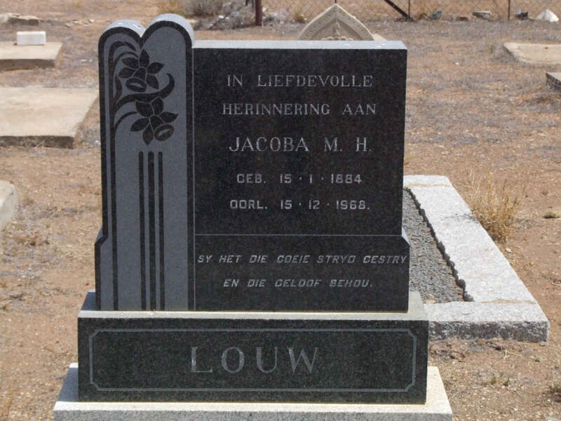 LOUW Jacoba M.H. 1884-1968
