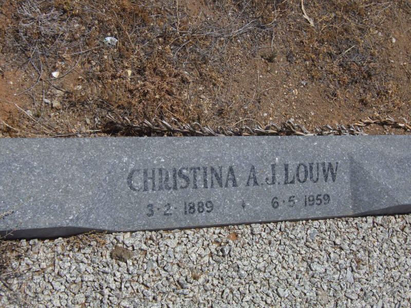 LOUW Christina A.J. 1889-1959