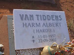 TIDDENS Harm Albert, van 1957-2002