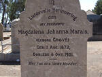 MARAIS Magdalena Johanna nee GROVE 1872-1921