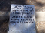 CLOETE Jacob F. 1854-1933 & Elizabeth M.J. VLOK 1853-1911