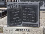 JORDAAN Adriaan 1883-1964 & Anna Francina JORDAAN 1889-1974