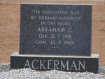 ACKERMAN Abraham C. 1891-1968