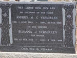 VERMEULEN Andries M.G. 1895-1968 & Susanna J. MARAIS 1902-1984