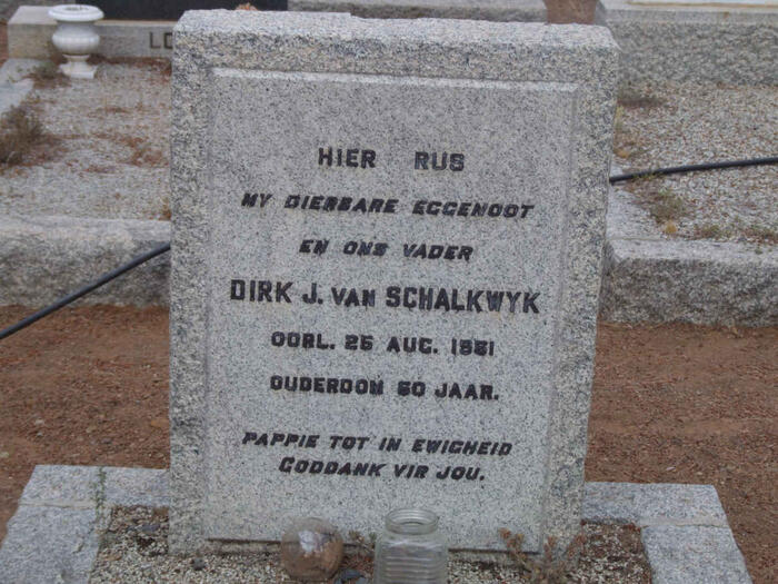 SCHALKWYK Dirk J., van -1961