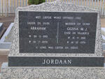 JORDAAN Abraham 1915-1979 & Gezina M.J. DE VILLIERS 1912-1976