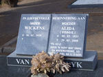 ?WYK Wickens, van 1939- & Alida VISAGIE 1933-2008