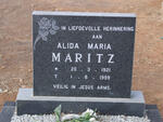 MARITZ Alida Maria 1921-1999