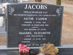JACOBS Jacob Casper 1925-2006 & Magdel Elizabeth POGGENPOEL 1933-