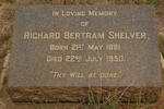 SHELVER Richard Bertram 1881-1950