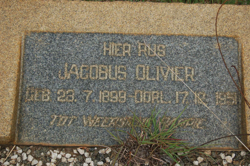 OLIVIER Jacobus 1899-1951