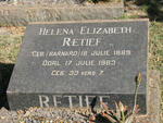 RETIEF Helena Elizabeth nee BARNARD 1889-1963