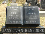 RENSBURG Piet, Janse van 1913-1994 & Bellie 1915-1999