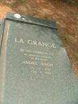 GRANGE Andre Deon, la 1958-1986