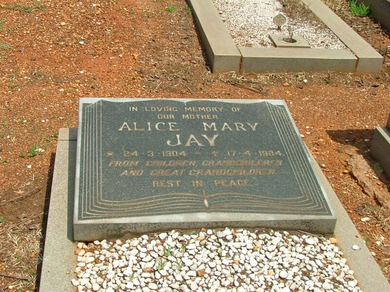JAY Alice Mary 1904-1984
