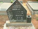 JOUBERT Gideon J.F. 1921-1991 & Aletta J. 1921-2005