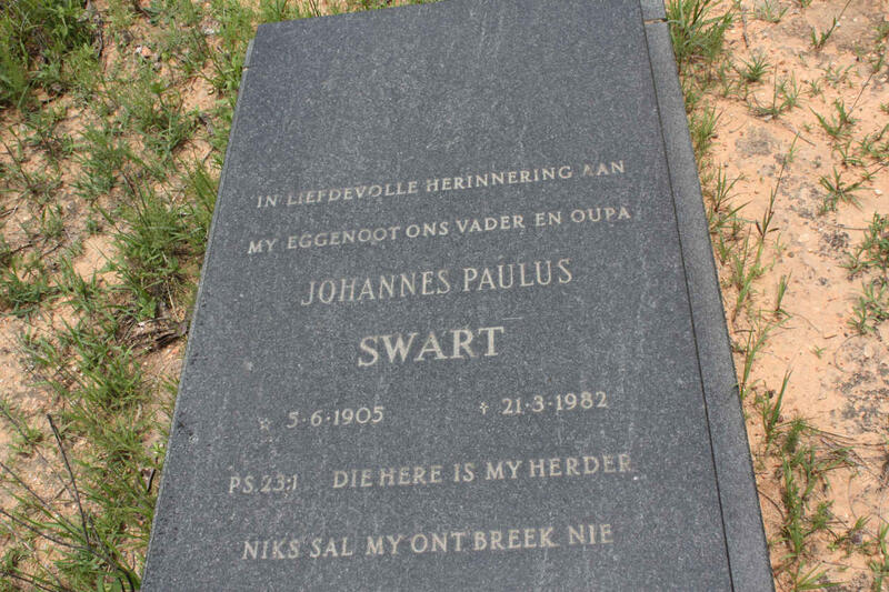 SWART Johannes Paulus 1905-1982