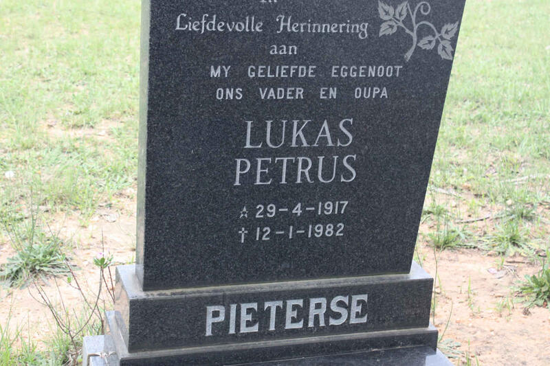 PIETERSE Lukas Petrus 1917-1982