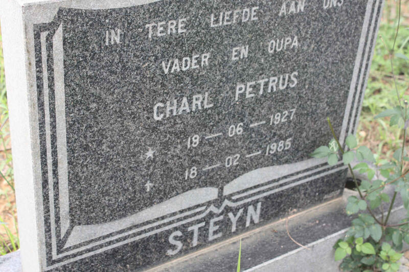 STEYN Charl Petrus 1927-1985