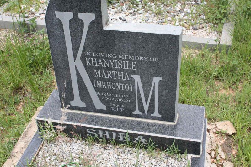 SHIBA Khanyisile Martha nee MKHONTO 1980-2004