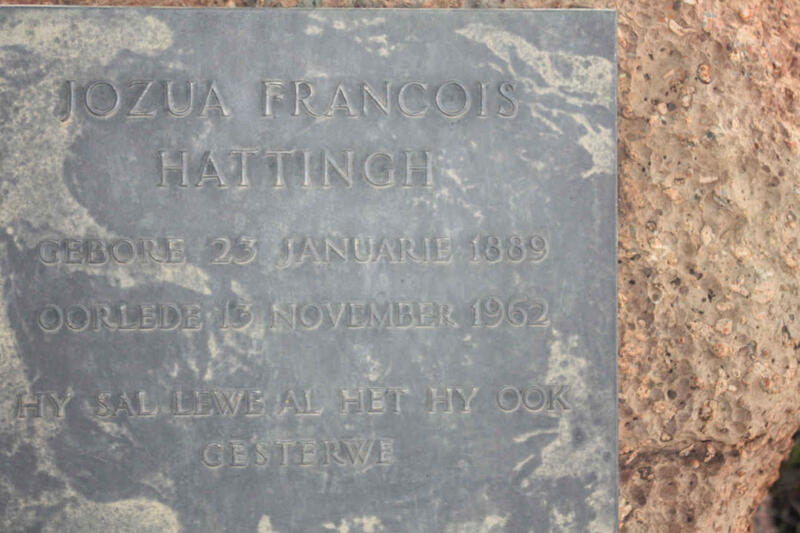 HATTINGH Jozua Francois 1889-1962