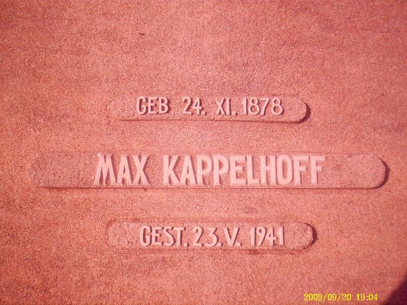 KAPPELHOFF Max 1878-1941