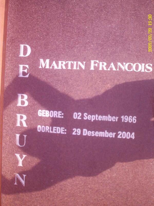 BRUYN Martin Francois, de 1966-2004