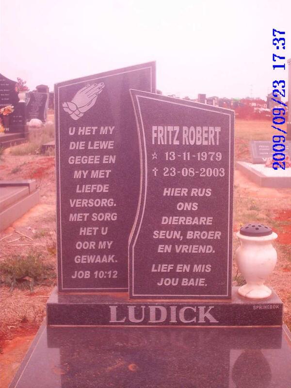 LUDICK Fritz Robert 1979-2003