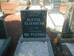 PLESSIS Aletta Elizabeth, du 1894-1979