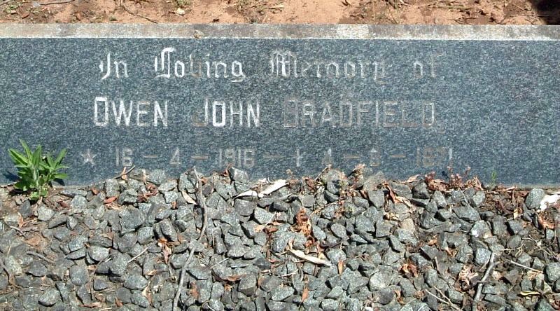 BRADFIELD Owen John 1916-1971