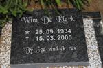 KLERK Wim, de 1934-2005