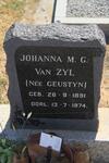 ZYL Johanna M.G., van nee GEUSTYN 1891-1974