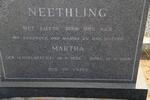 NEETHLING Martha nee ENGELBRECHT 1935-1968