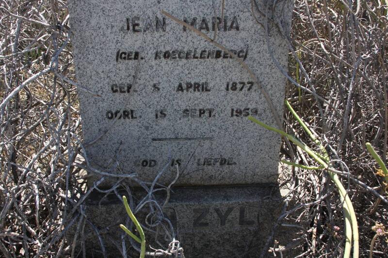 ZYL Jean Maria, van nee KOEGELENBERG 1877-1959
