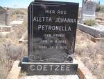 COETZEE Aletta Johanna Petronella nee PRINS 1893-1970