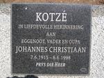 KOTZE Johannes Christiaan 1915-1998