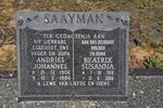 SAAYMAN Andries Johannes 1906-1986 & Beatrix Susanna 1916-2004