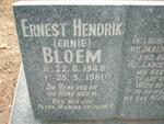 BLOEM Ernest Hendrik 1949-1981