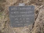 BEER Martha Margaretha, de nee VAN DER WESTHUIZEN voorheen SMIT 1899-1983
